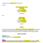 Consulting Agreement - Contracts Market