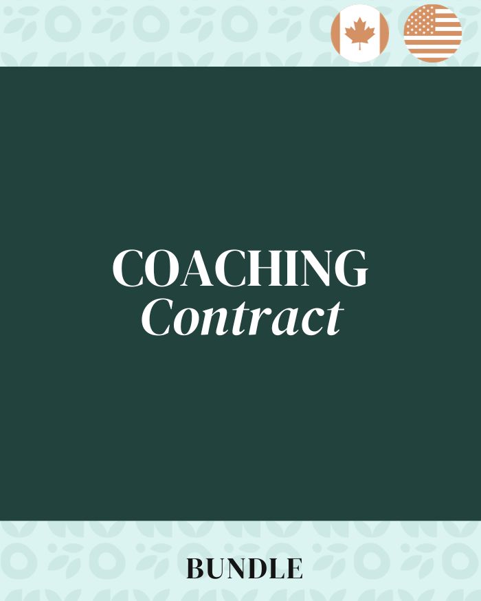 Coaching Contract Template Business Coaching Life Coaching 