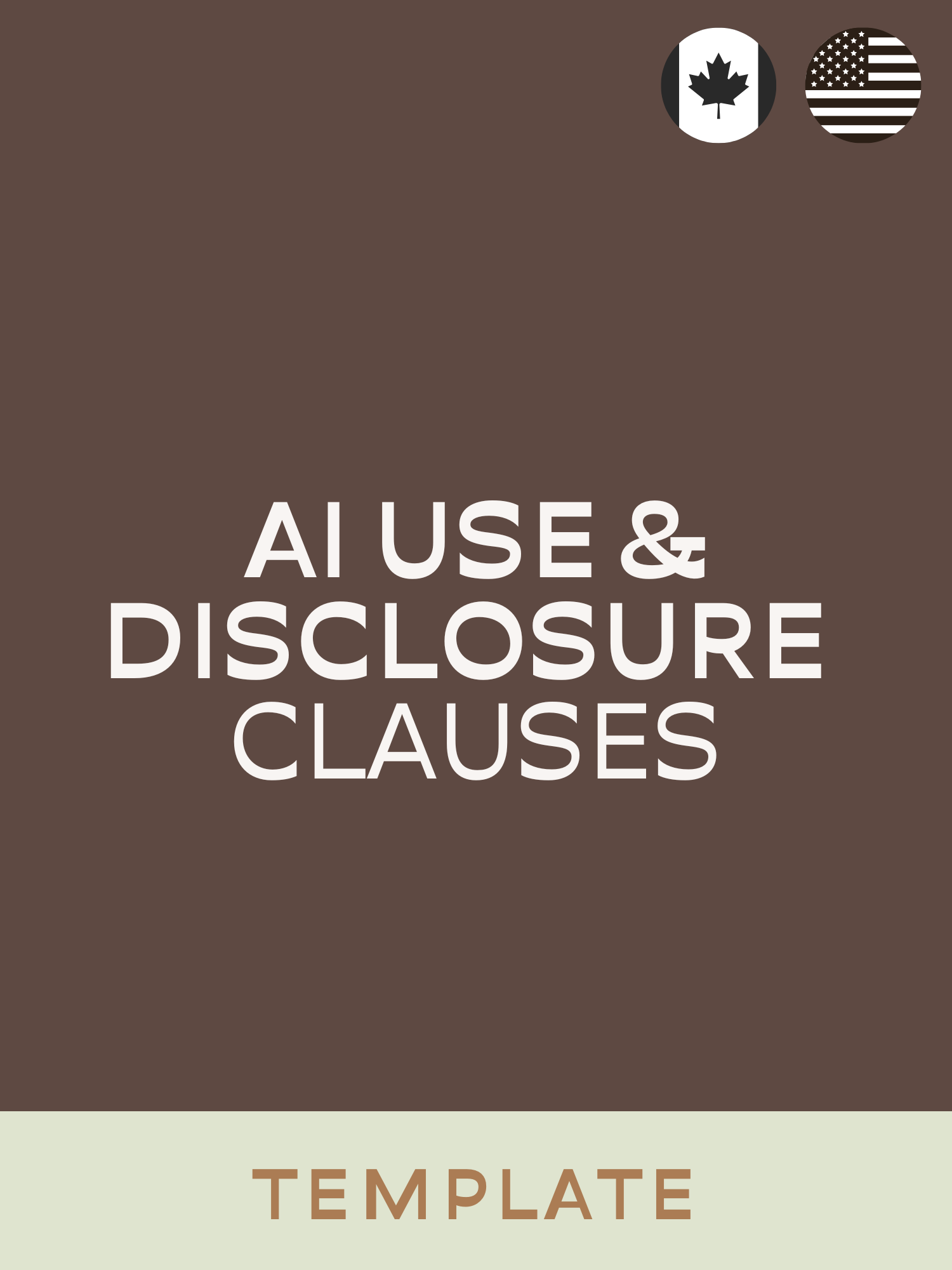 AI Use and disclosure clause contracts market template