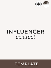 Influencer Contract Template - Contracts Market